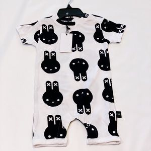 Huxbaby Romper with bunnies NWT